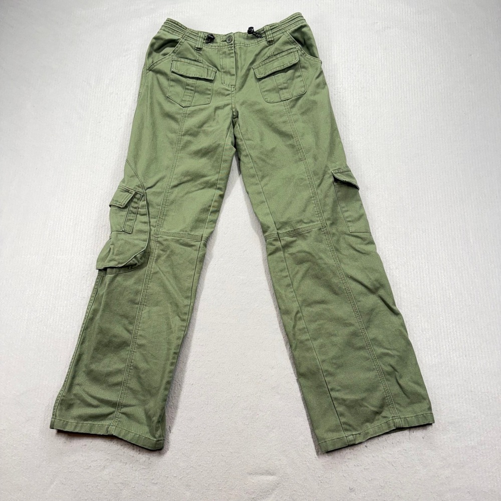 John Galt Cargo Pants Womens 29 Olive Green Wide Leg Utility